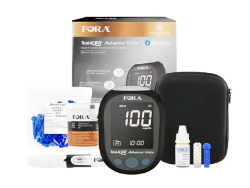 FORA 6 Connect 6-in-1 Multi-Functional Monitoring System for Glucose, Ketone, and Uric Acid Tracking