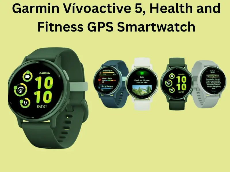 Garmin Vivoactive smartwatch for seniors featuring body battery and energy monitoring for daily exercise.