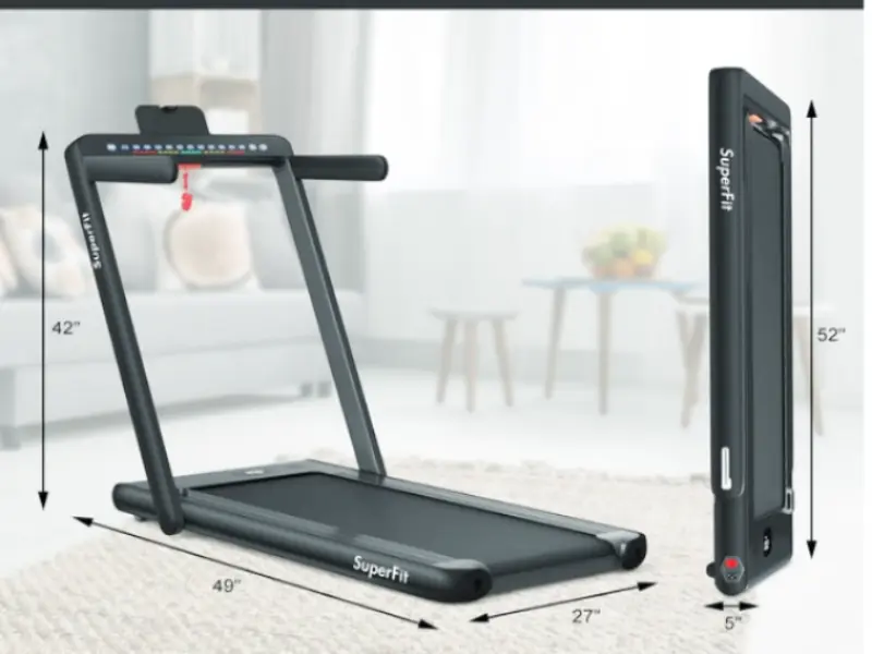 Folding treadmill for small apartments
