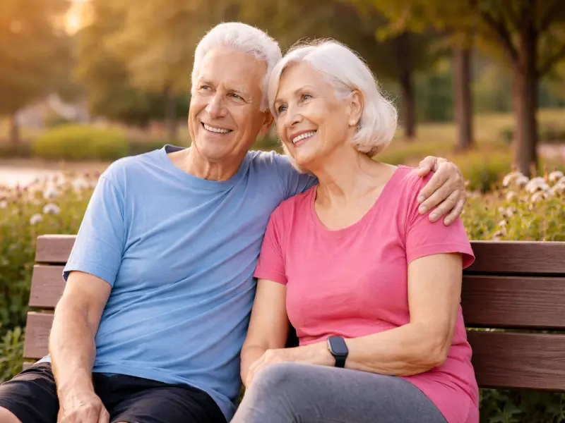 Proper footwear for seniors during evening walks to control blood sugar