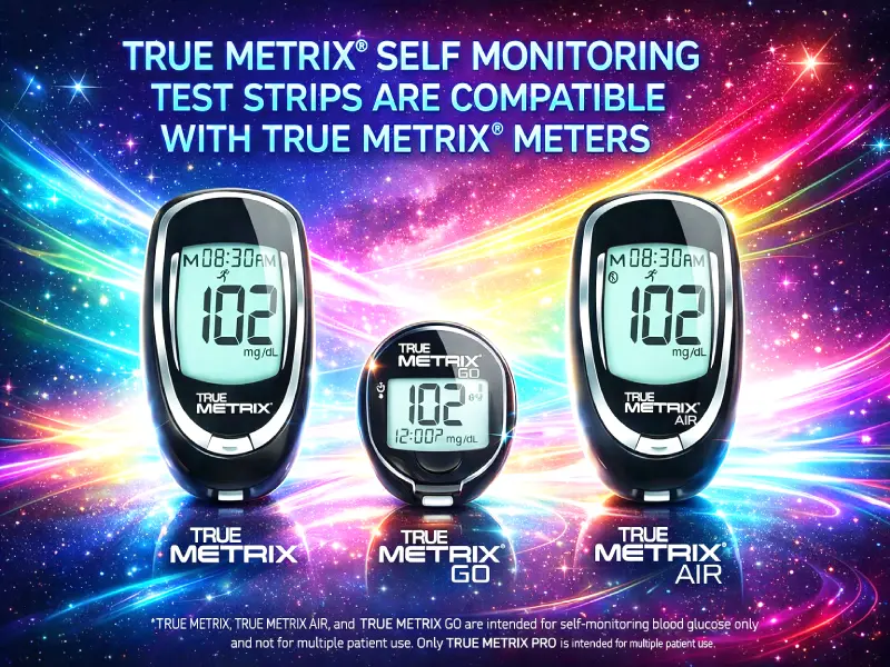 True Metrix Test Strips for accurate blood glucose testing