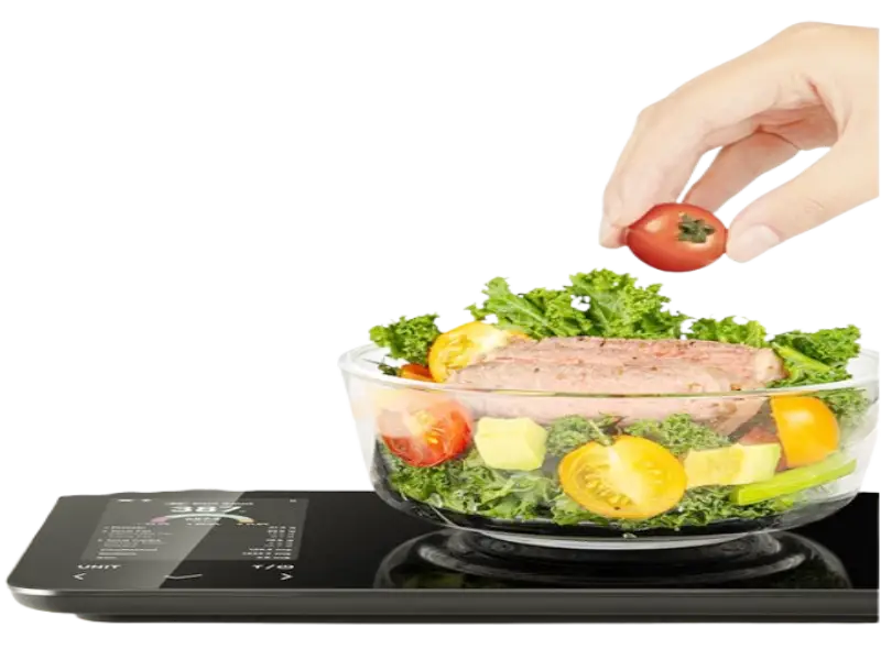 Cosori Smart Food Kitchen Scale syncing with VeSync app for diabetes carb tracking