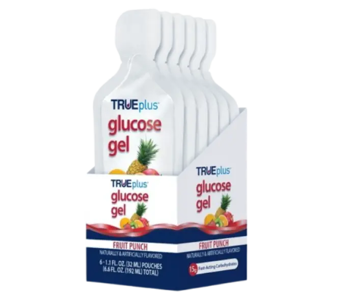 Fast-acting oral glucose gel for rapid low blood sugar recovery