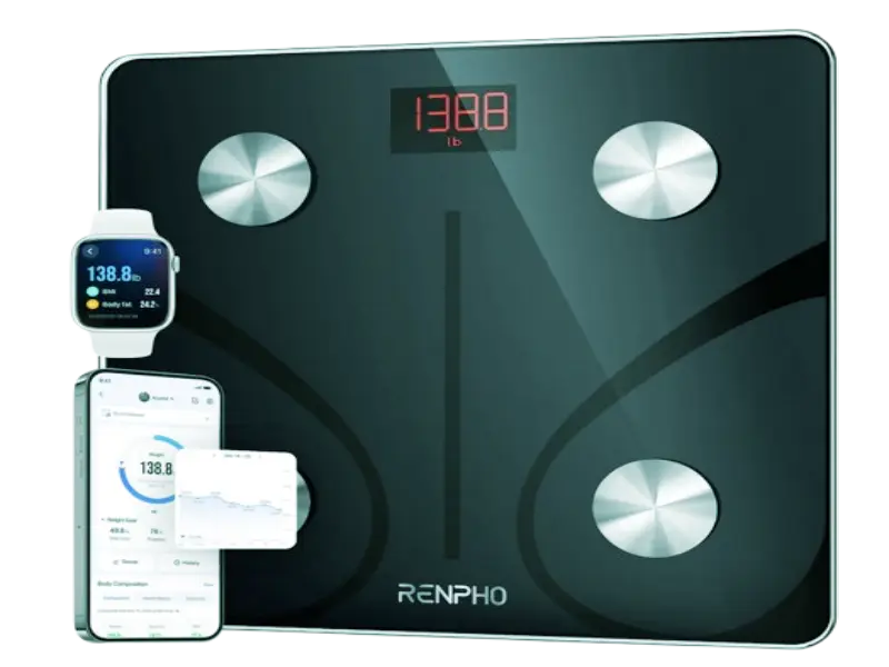 Compact and sleek health monitoring scale
