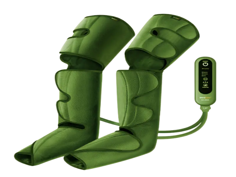 SHINE WELL massage machine featuring deep tissue compression for muscle relaxation.