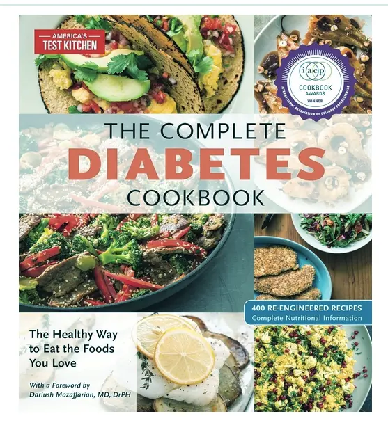 The Complete Diabetes Cookbook cover featuring healthy and delicious diabetes-friendly recipes.