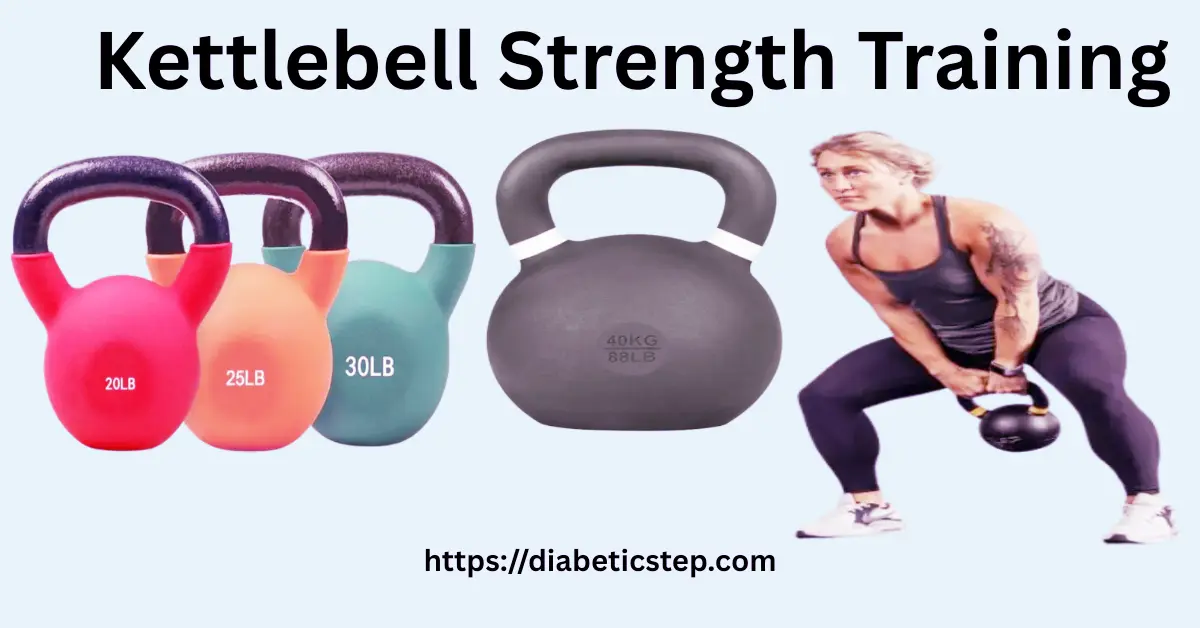 A person performing kettlebell strength training for diabetics to regulate blood sugar levels