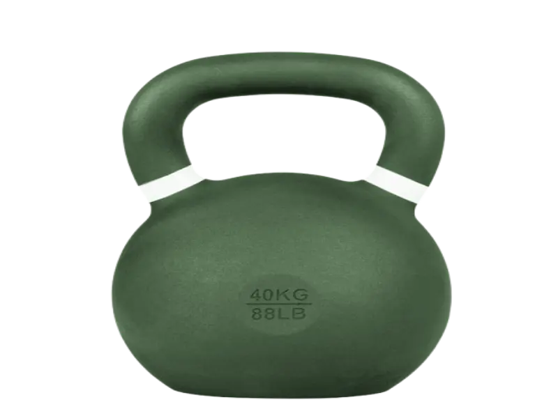 Lifeline Strength Training Kettlebell showing its flat balanced base on a gym floor