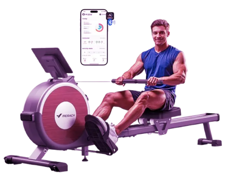 MERACH smart rowing machine with Bluetooth.