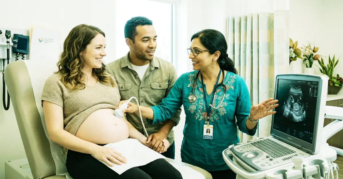 Pregnant woman checking her blood sugar levels to maintain a healthy gestational diabetes diet.