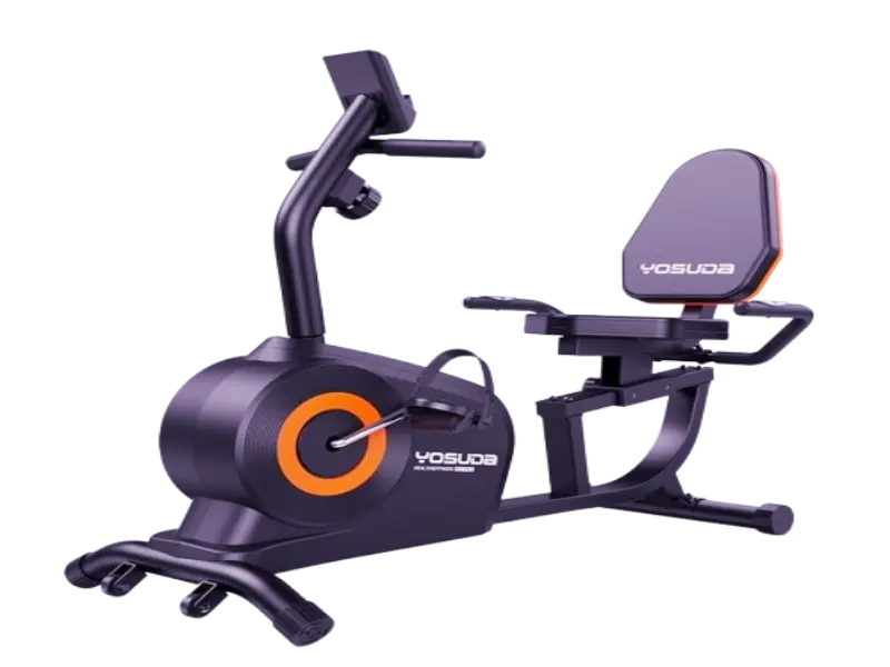 Heavy-duty recumbent exercise bike with adjustable seat and magnetic resistance for home gym
