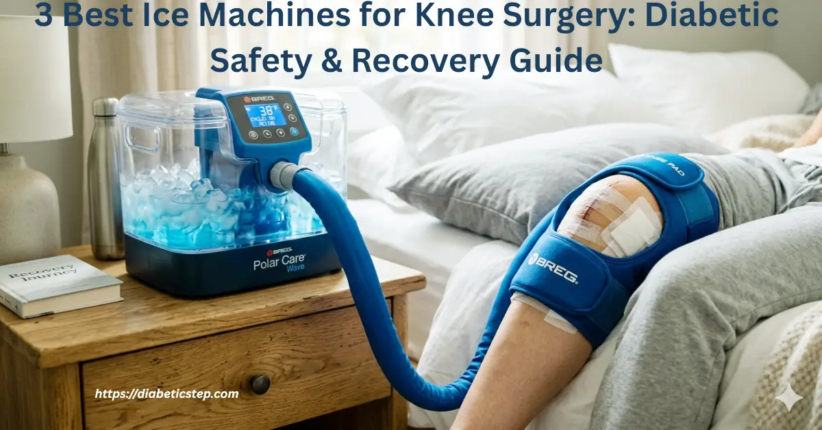Best ice machine for knee surgery recovery with dynamic cold therapy wrap running on a diabetic patient