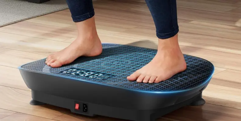MERACH vibration plate exercise machine with curved platform