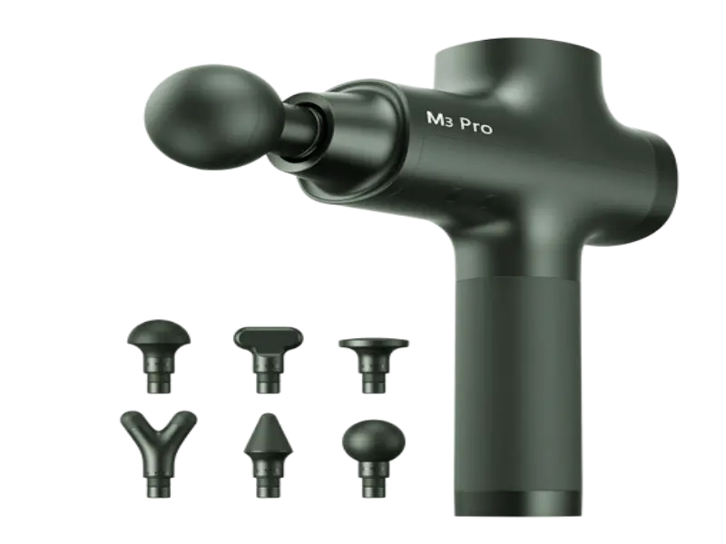 The black Opove M3 Pro 2 massage gun, an effective and powerful device choice for diabetic muscle recovery.