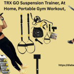 TRX GO Suspension Trainer review displaying the lightweight fitness straps setup for a low-impact workout in a safe diabetic home gym.