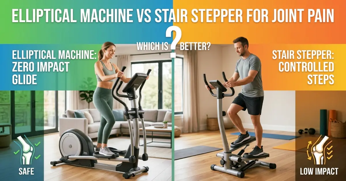 Elliptical machine vs stair stepper for joint pain comparison for low impact cardio exercise