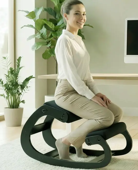NYPOT ergonomic kneeling chair knee adjustable rocking stool for back pain relief