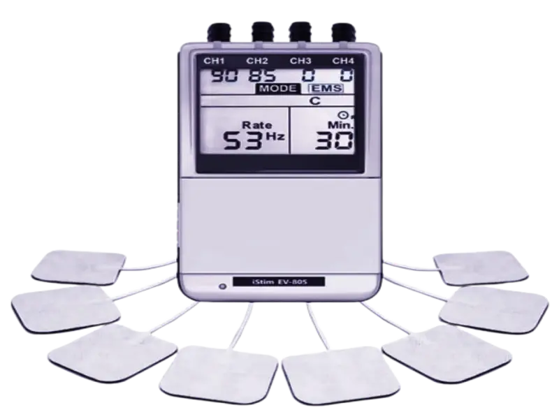 iSTIM EV-805 rechargeable 4 channel TENS EMS muscle stimulator for diabetic nerve pain