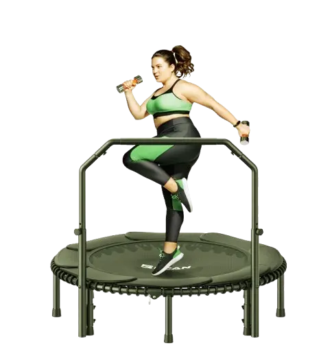 BCAN BT2 heavy duty bungee rebounder trampoline for adults with adjustable handlebar