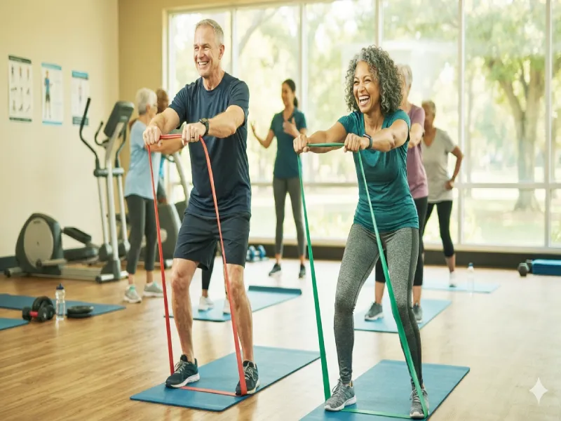 Senior with diabetes walking outdoors for safe exercise