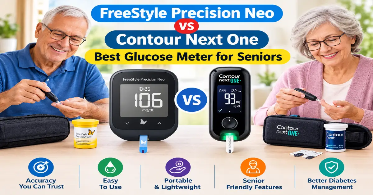 FreeStyle Precision Neo vs Contour Next One blood glucose meters for seniors comparison