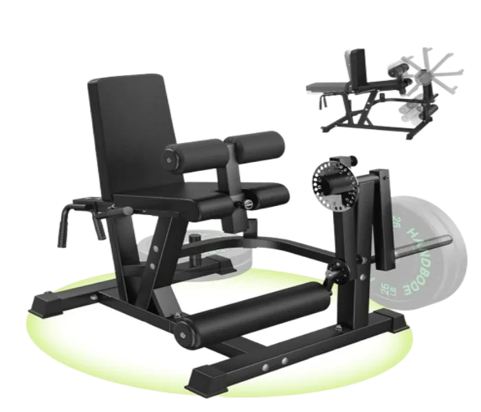 HANDBODE adjustable leg extension and curl machine with plate loaded design for lower body exercise