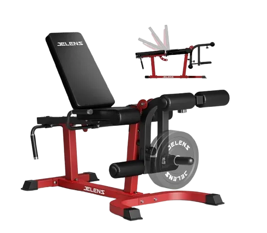 J10 adjustable leg extension and lying leg curl machine for home gym use