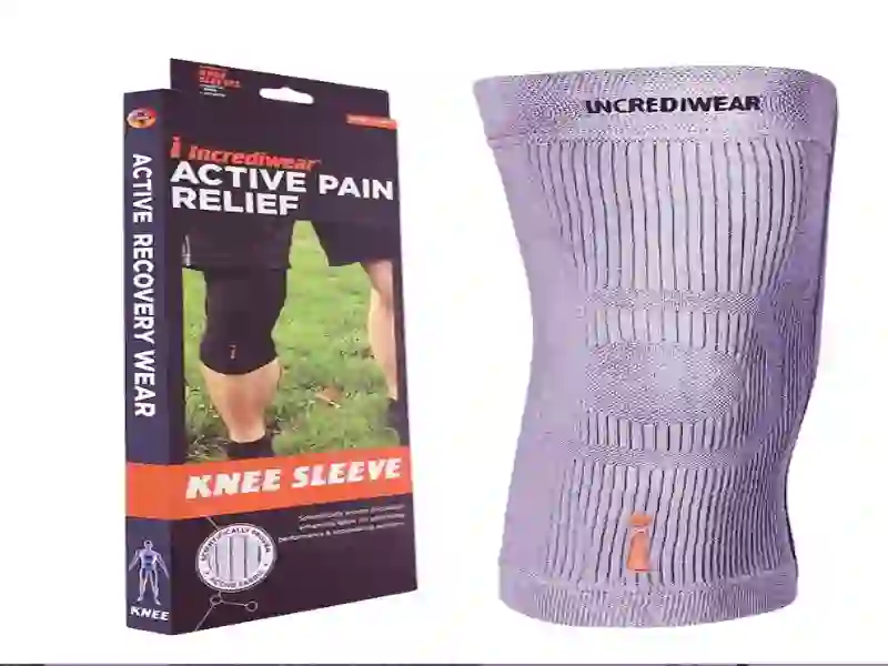 Incrediwear Knee Sleeve for diabetic circulation support and joint swelling relief.