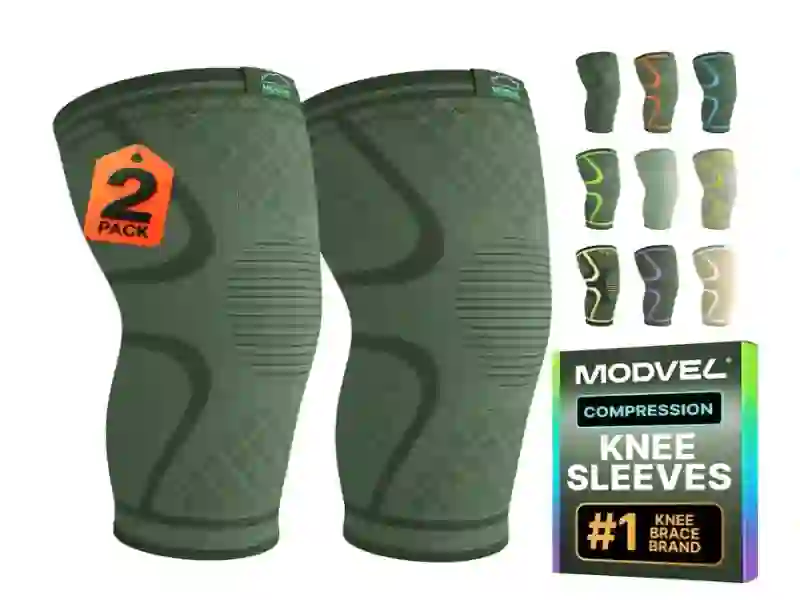 Modvel Compression Knee Sleeve 3D knit design for daily knee stability and joint pain.