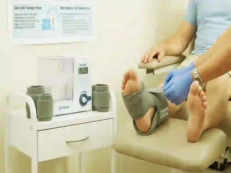 Polar Active Ice 3.0 system with protective sock used for diabetic neuropathy safety.