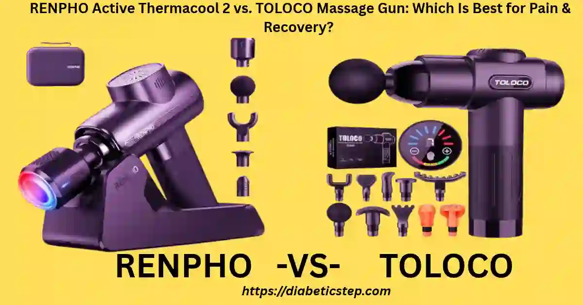 RENPHO Active Thermacool 2 with heat and cold therapy vs TOLOCO deep tissue massage gun for senior muscle pain recovery.